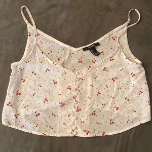Cherry design crop top. Size small.